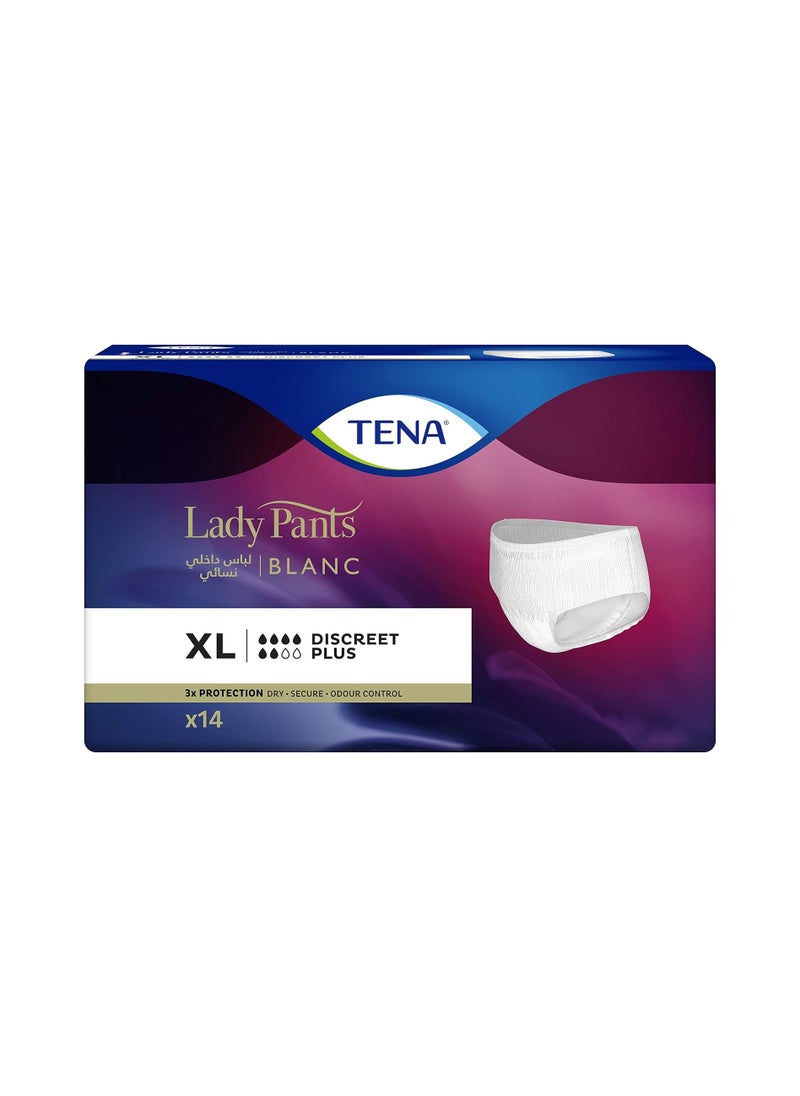 Tena Tena Lady Pants, Disceet Plus,Incontinence Adult Pants, Extra Large, 14 Count  - Image 1