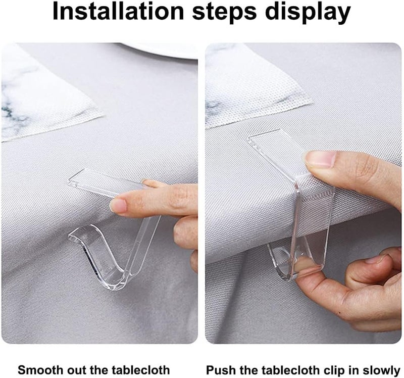 MAKINGTEC 24 Pieces Plastic Tablecloth Clips, Table Cloth Clamps, Transparent Table Cover Holder, Clear Table Clips for Outside, Picnics, Weddings, Camping, Restaurant (Large) - Image 3