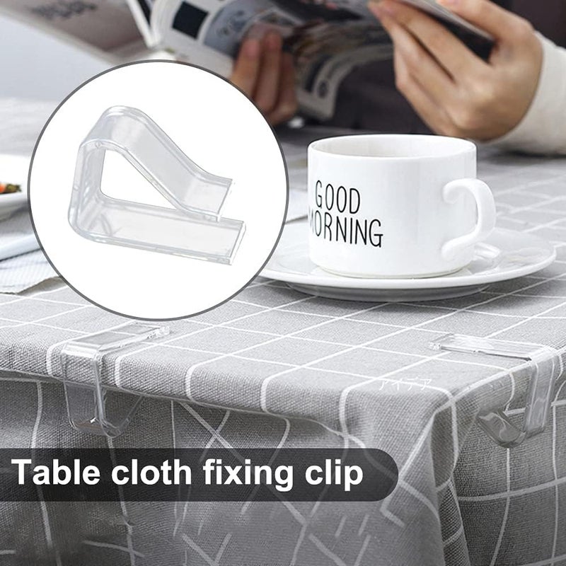 MAKINGTEC 24 Pieces Plastic Tablecloth Clips, Table Cloth Clamps, Transparent Table Cover Holder, Clear Table Clips for Outside, Picnics, Weddings, Camping, Restaurant (Large) - Image 5