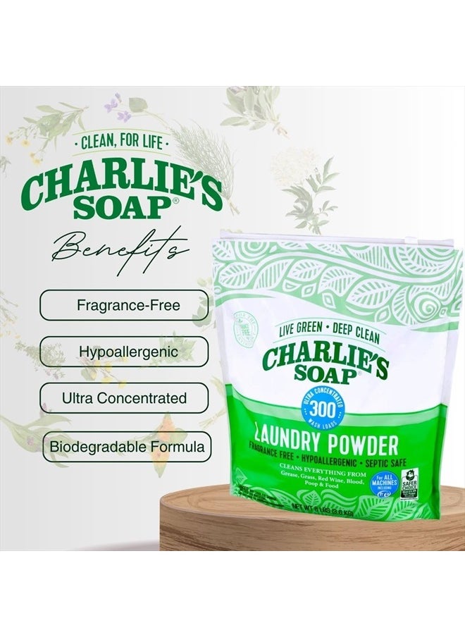 Charlie's Soap - Laundry Powder (300 Loads, 1 Pack) Hypoallergenic Deep Cleaning Washing Powder Detergent – Eco-Friendly, Safe, and Effective - Image 1