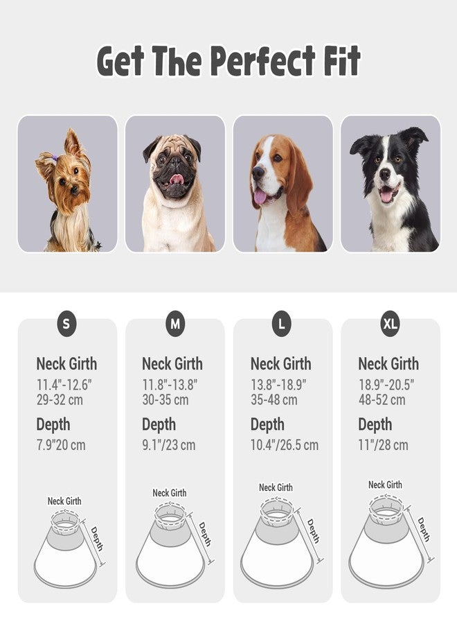 Avont Dog Cone Alternative, Adjustable Soft Comfy Foldable E Cones for Medium Large Dogs After Surgery, Escape-Proof Elizabethan Collar for Surgical Wound Recovery Stop Licking -Strawberry(M) - Image 5