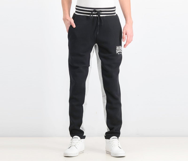 PUMA Men Press Sweat Pants, Black and Light Gray Heather - Image 1