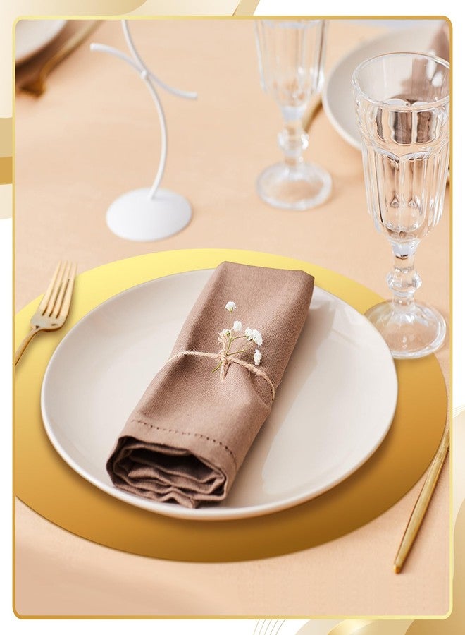 Ovveroche 150 Pcs Round Gold Paper Placemat for Dinner Plates 13" Disposable Place Mats Chargers Bulk for Christmas Wedding Birthday Party Foil Paper Table Mats Decorative - Image 4