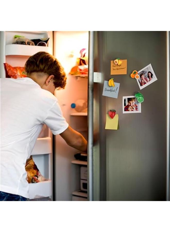 Molain Fruit Fridge Magnets, 8Pcs Cute Cartoon Refrigerator Magnet 3D Resin Fruit Magnetic Fridge Magnets for Refrigerators Whiteboards Maps and Other Magnetic Items - Image 5