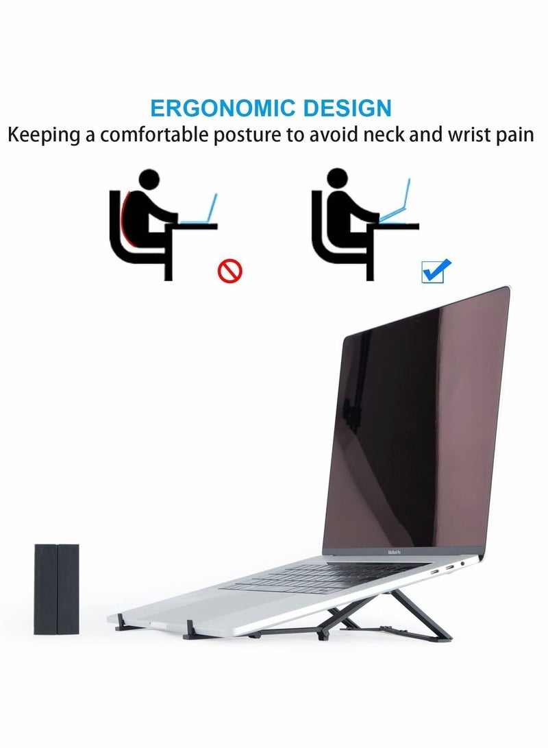 Y&D Laptop Stand Mobile Phone Stand, Foldable Universal Mini Computer Cooling Heightening 3 in 1 Multi-Angle Adjustable Fits Laptops, Tablets, Phones - Image 3