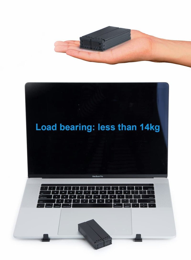 Y&D Laptop Stand Mobile Phone Stand, Foldable Universal Mini Computer Cooling Heightening 3 in 1 Multi-Angle Adjustable Fits Laptops, Tablets, Phones - Image 4