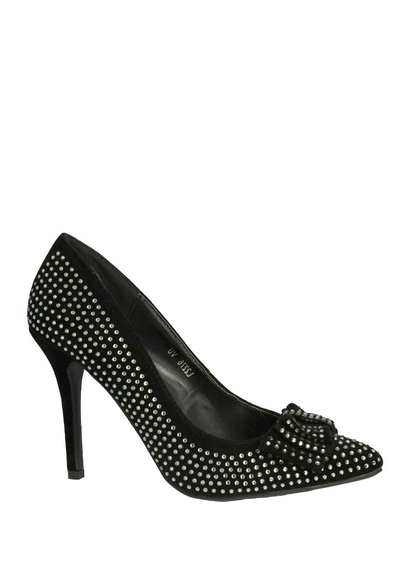 Anne Michelle Studded Pump With Bow 