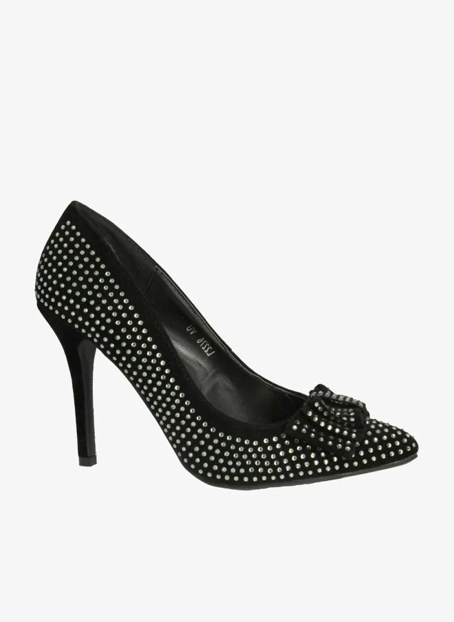 Anne Michelle Studded Pump With Bow