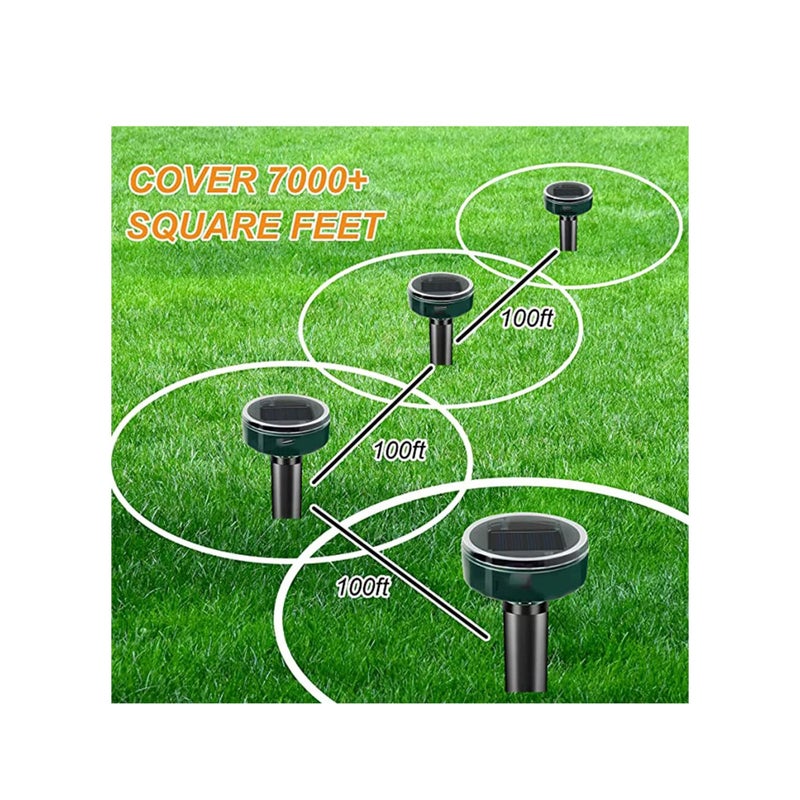 Zikra Solar Mole Repellent Ultrasonic, 1Pcs Gopher Mole Stopper Solar Powered, Sonic Mole Deterrent Groundhog Chipmunk Snake Rodent Vole Spikes Chaser Squirrel Rat Control Lawn Garden Yard - Image 5