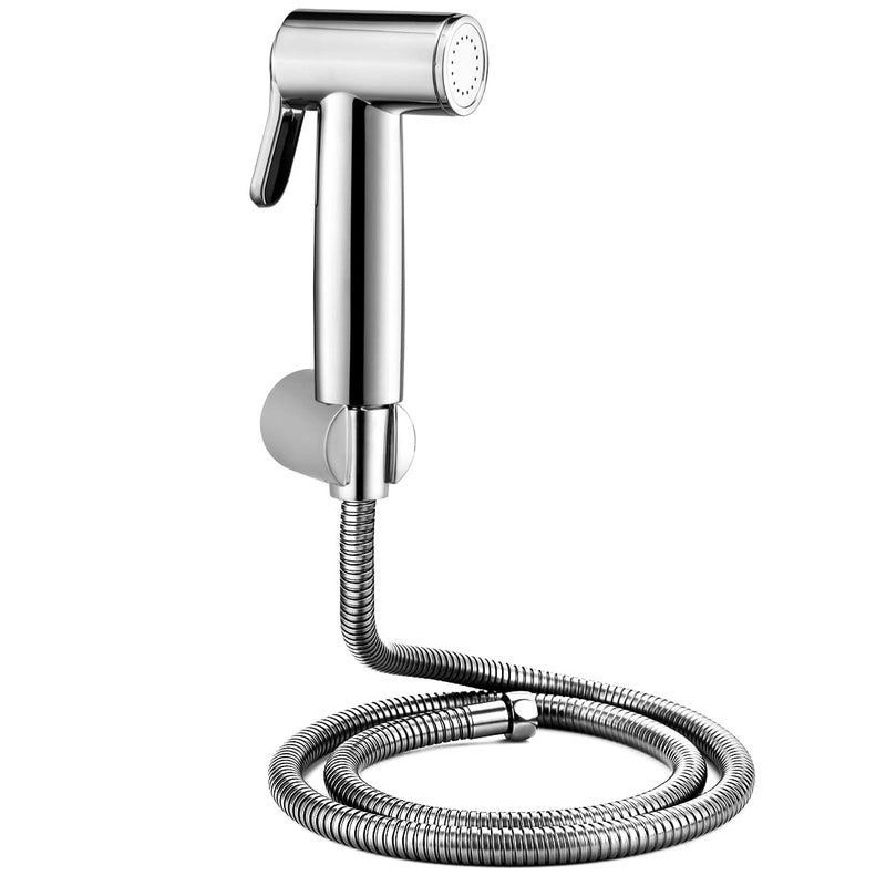 Alton ALTON SHR20130 ABS Health Faucet with SS-304 Grade 1.25 Meter Flexible Hose Pipe and Wall Hook, Chrome Finish (Jet Spray for Toilet) - Image 1