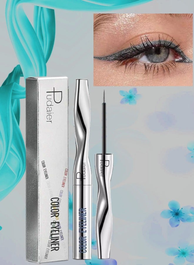 pudaier Color Eyeliner Liquid Eyeliner Pen Quick Drying Easy to Color Glitter and Matte Precision Fine Tip Eye Liner Makeup No Flaking No Smudging Waterproof and Long Lasting Eyeliner Pencil Charcoal 06 - Image 1