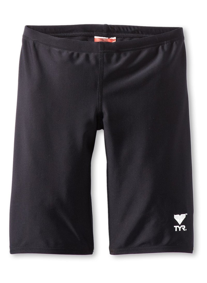TYR TYR Sport Boys' Solid Jammer Swim Suit,Black,24 