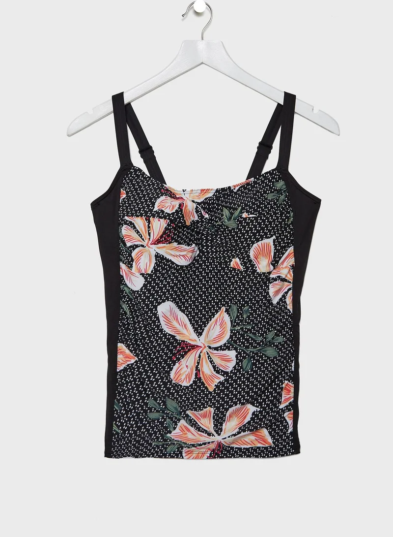EVANS Ruffle Hem Printed Tankini