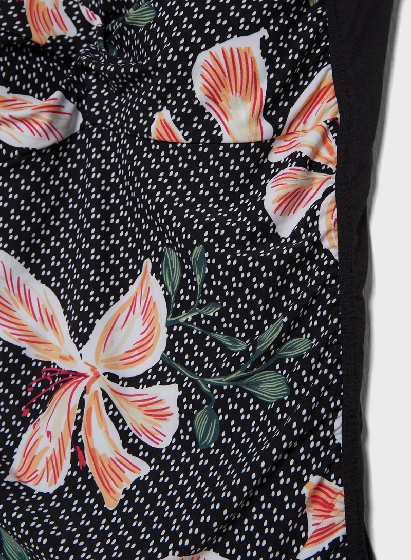 EVANS Ruffle Hem Printed Tankini