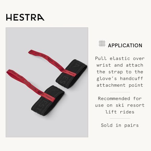 Hestra Women's Elastic Wrist Handcuff Leashes for Skiing & Snowboarding, Adjustable Glove Strap Accessories, Fits Sizes 5-9 (90/35 mm) - Image 2
