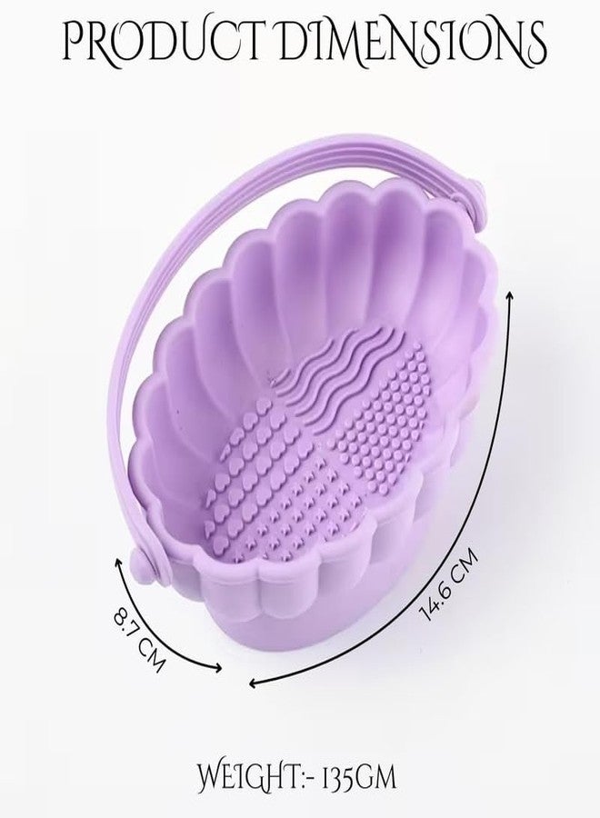 LASALE Silicone Brush Cleaner Bowl with Hanging Dry Rack, Deep Cleaning Pad for Makeup Brushes & Beauty Blender, Portable Cosmetic Organizer Case - Image 4