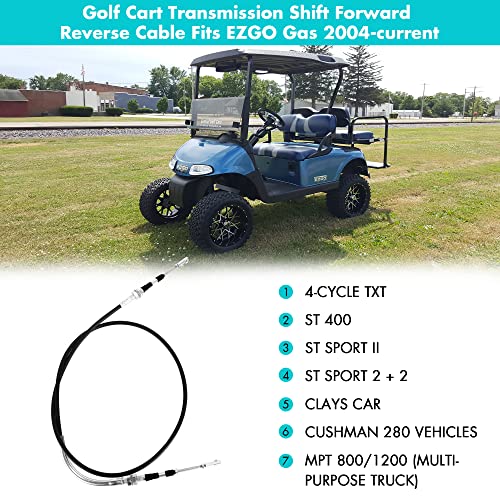 10L0L Golf Cart Transmission Forward Reverse Push/Pull Shifter Cable Cable for EZGO TXT, MPT 800/1200, ST Series 2004-up Gas Golf Cart 66 Inch 602891 - Image 3