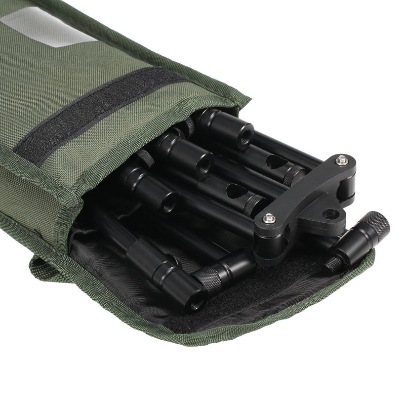 COONOR Detachable Fishing Rod Stand Buzz Bar Pole Rest Head Folding Retractable Fishing Rod Holder with Carry Bag - Image 3