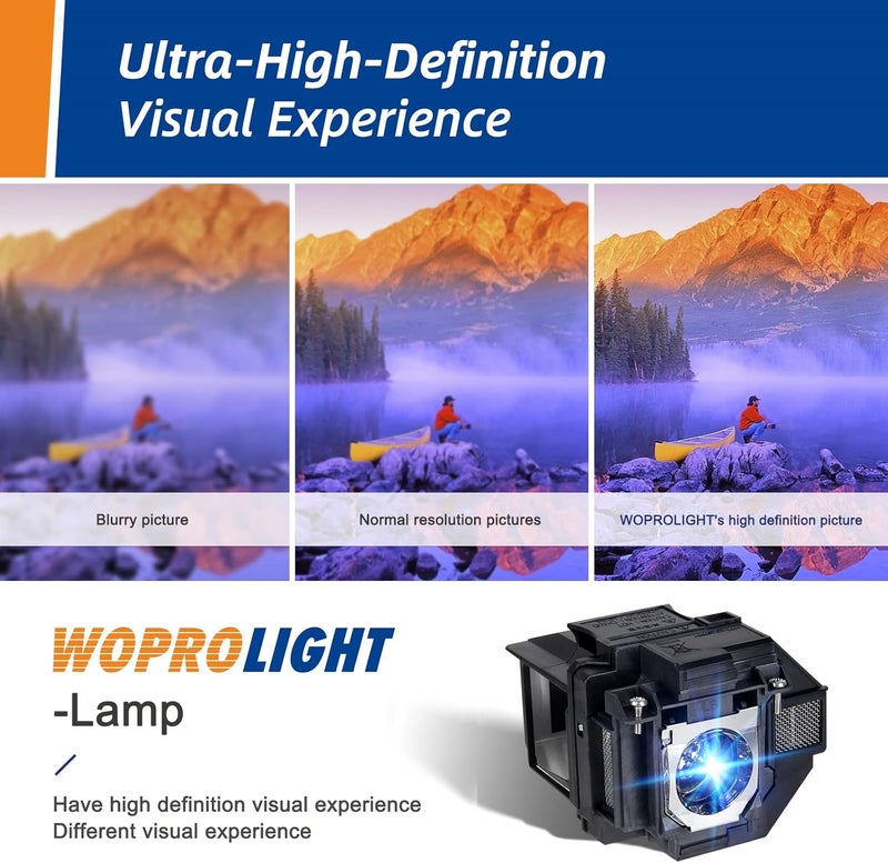 Woprolight V13h010l96 excellent quality for Epson-elp lp96 Powerlite Home Cinema vs250 vs350 vs355 ex9210 2100 2150 1060 660 760hd ex9220 ex3260 ex5260 ex7260 Replacement Projector lamp Bulb with Housing - Image 3