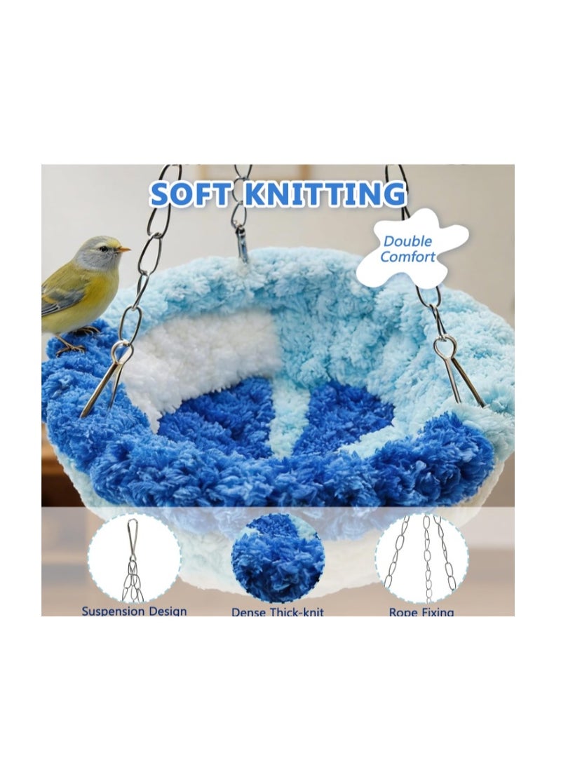 Waytiffer Yarn Bird Nest,Soft Plush Parrot Hut Snuggle Bed House for Budgie, Parakeet,Cockatiel,Conure,Lovebird,Canary,Finch,Hamster – Decorative Hanging Bird Cage Nest & Pet Snuggle Hut - Image 2
