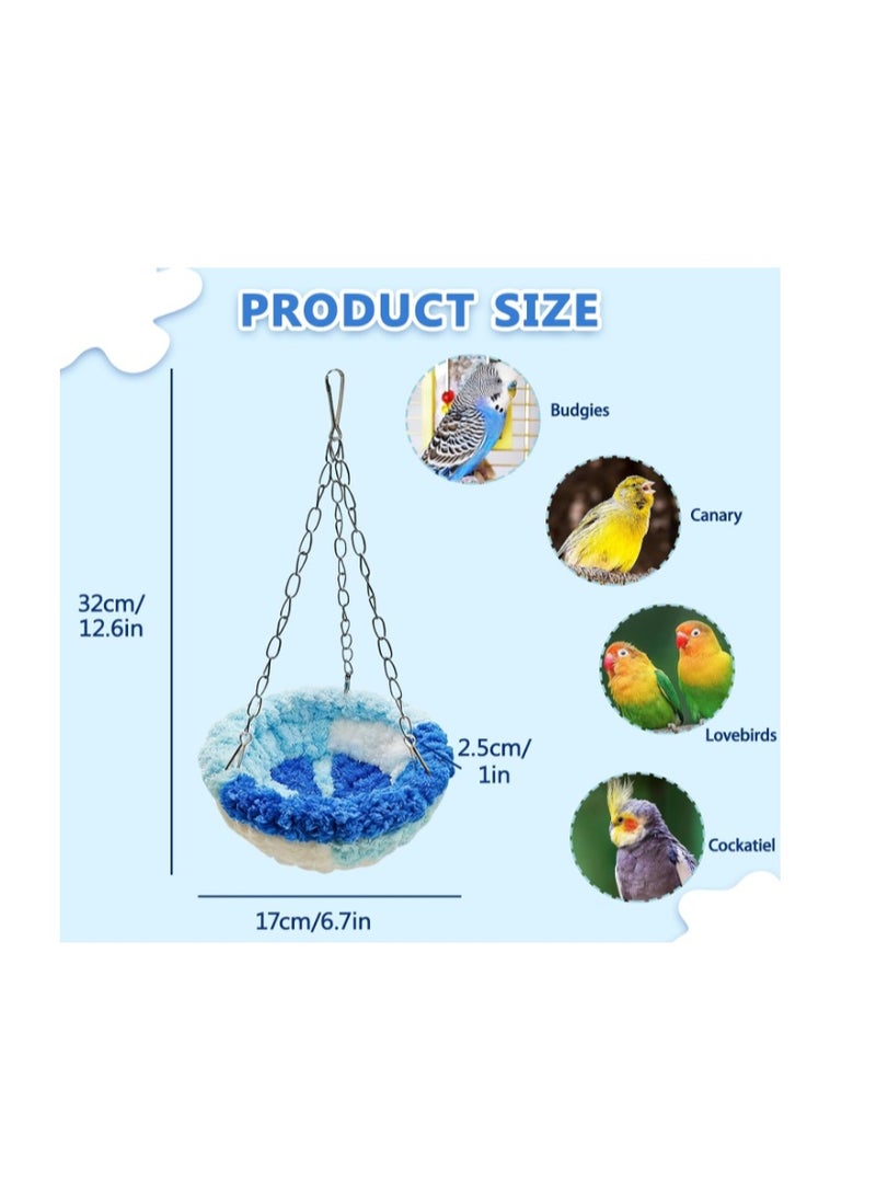 Waytiffer Yarn Bird Nest,Soft Plush Parrot Hut Snuggle Bed House for Budgie, Parakeet,Cockatiel,Conure,Lovebird,Canary,Finch,Hamster – Decorative Hanging Bird Cage Nest & Pet Snuggle Hut - Image 5