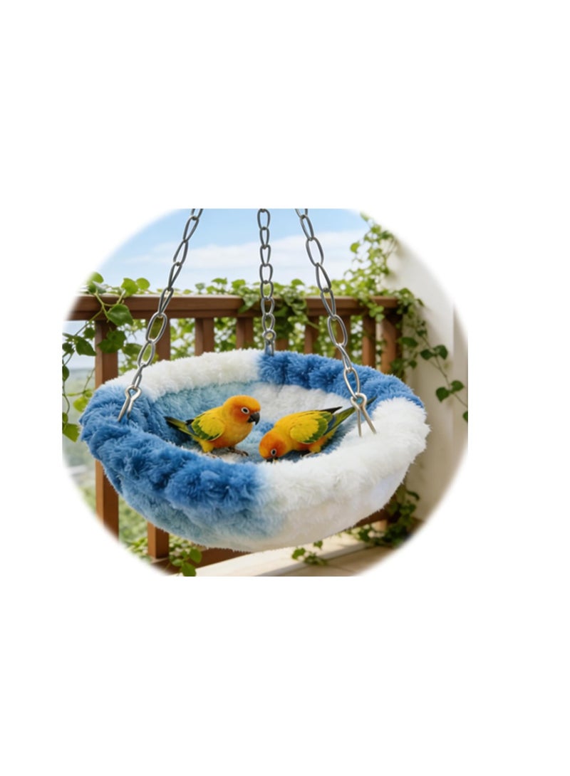 Waytiffer Yarn Bird Nest,Soft Plush Parrot Hut Snuggle Bed House for Budgie, Parakeet,Cockatiel,Conure,Lovebird,Canary,Finch,Hamster – Decorative Hanging Bird Cage Nest & Pet Snuggle Hut - Image 1