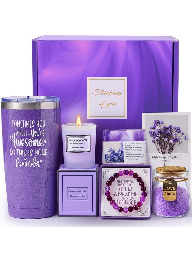 CITTA Valentines Day Gifts for Women Mom Wife Her, Unique Birthday Mother's Day Thank You Gift for Women, Best Friend, Lavender Spa Gift Basket Set for Her, Self Care Get Well Retirement Appreciation Gifts - Image 1