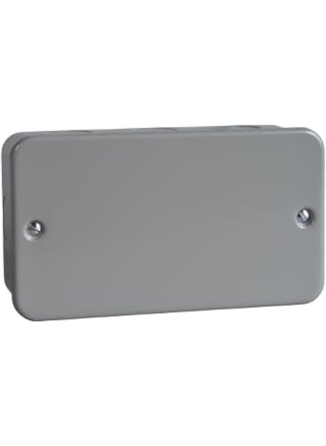 melfi Melfi Metal Clade Electrical Wall Switch: Epoxy Gray Powder Coated For Enhanced Durability (Metal Clade Blank Box With Cover 6X3)  - Image 1