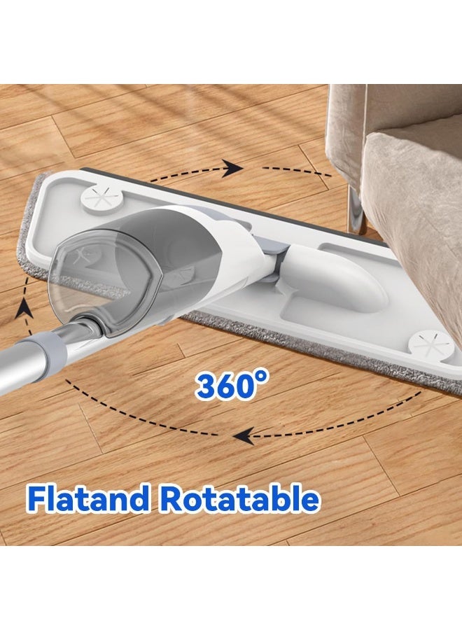 ECVV 360° Spray Mop for Floor Cleaning Wet Dry Microfiber Mop with 500 ml Refillable Bottle for Kitchen Wood Floor Hardwood Laminate Ceramic Tiles Floor Dust Cleaning - Image 2