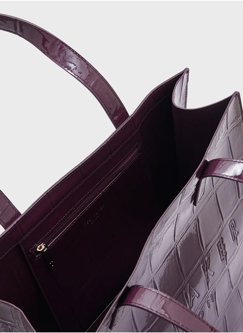 تيد بيكر Croccon Imitation Top Handle Shopper