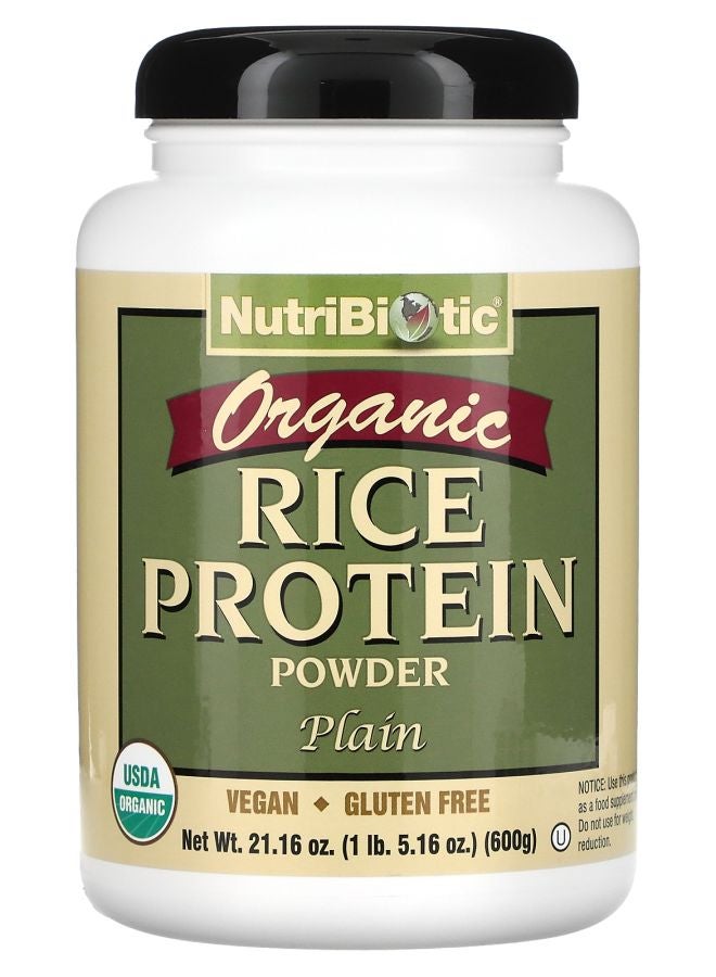 مسحوق بروتين الأرز العضوي العادي 1 رطل 5.16 أونصة (600 جرام)
