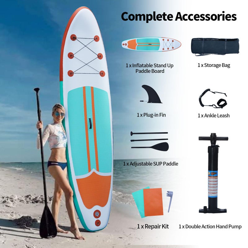XHYCPY Inflatable Stand Up Paddle Board with SUP Accessories, Anti-Slip EVA Deck, 10â€™4â€™â€™ Inflatable Paddle Boards for Adults and Youth of All Skill Levels - Image 4