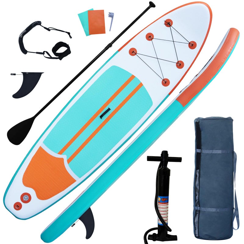 XHYCPY Inflatable Stand Up Paddle Board with SUP Accessories, Anti-Slip EVA Deck, 10â€™4â€™â€™ Inflatable Paddle Boards for Adults and Youth of All Skill Levels - Image 1