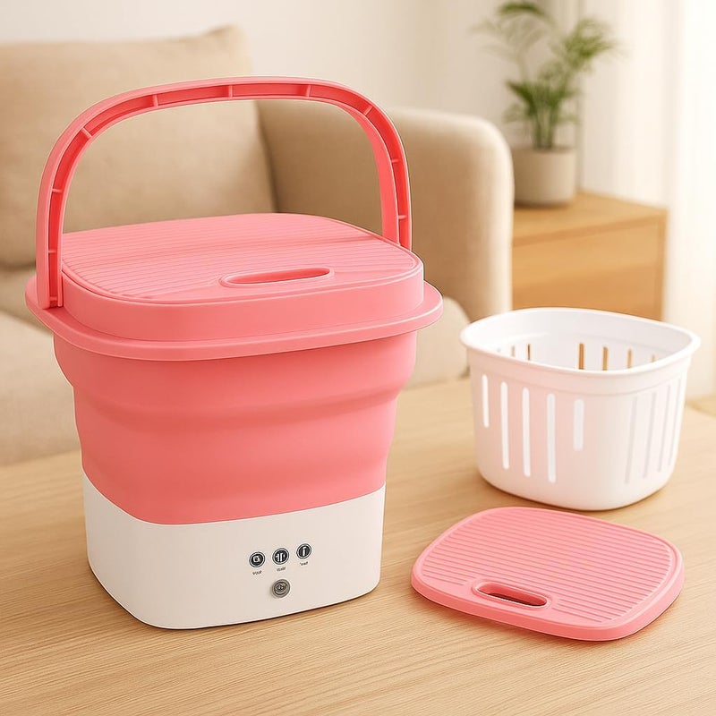 Fitto Portable Washing Machine, 5L Capacity, Compact & Lightweight, Ideal for Small Loads, Travel, Apartments, Dorms, & RV Use – Energy-Efficient and Convenient for On-the-Go Cleaning - Image 2