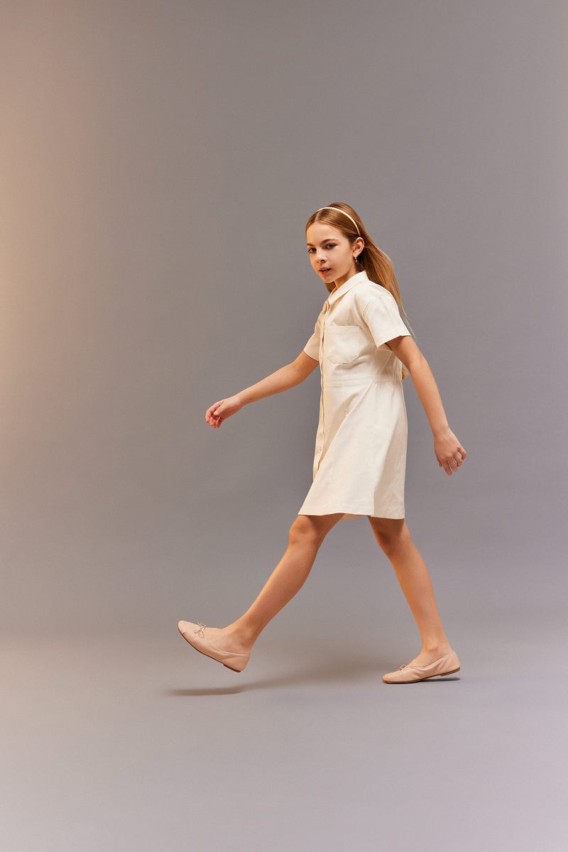 ديفاكتو فستان جبردين نص كم - Image 1