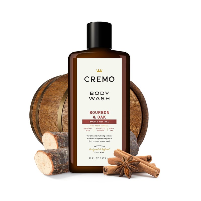 Cremo Rich-Lathering Bourbon & Oak Body Wash, A Sophisticated Blend of Distillers Spice,16 Fl Oz (2-Pack), Packaging may vary - Image 4