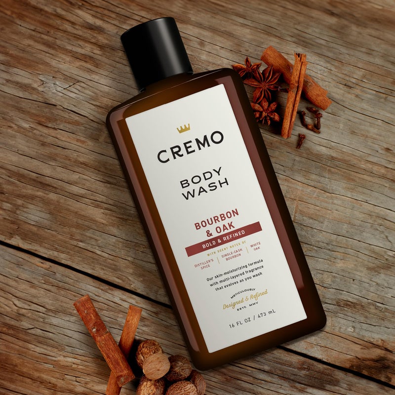 Cremo Rich-Lathering Bourbon & Oak Body Wash, A Sophisticated Blend of Distillers Spice,16 Fl Oz (2-Pack), Packaging may vary - Image 2