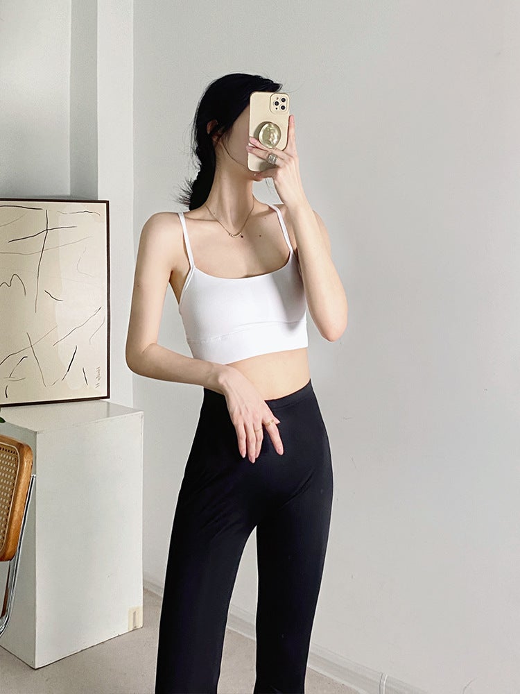 Solid Color Sports Yoga Sling Bra Y-Shaped Beauty Back Running Sports Underwear Women'S Shockproof Push Up Tight With Chest Pad - Image 2
