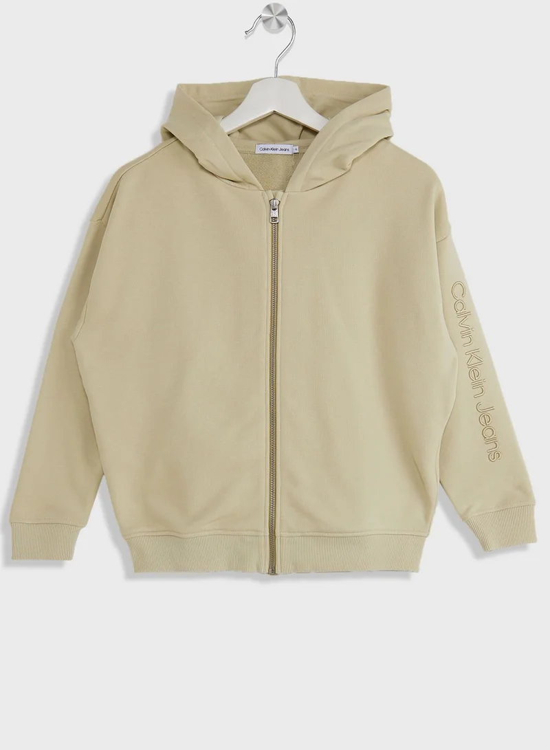 Calvin Klein Jeans Youth Zip Through Hoodie