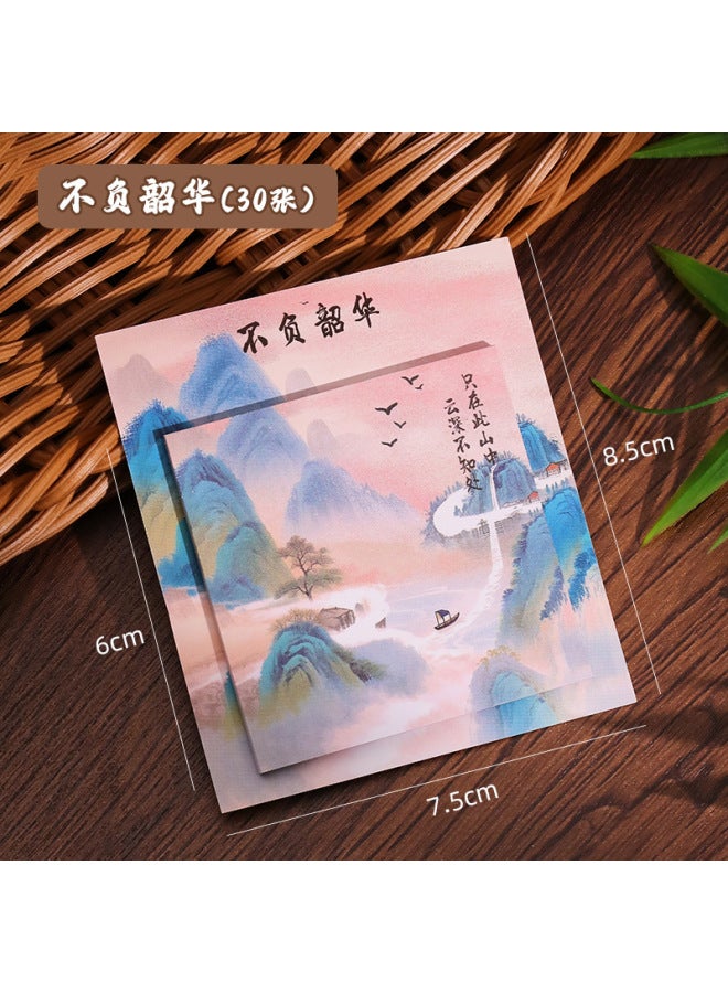 HELPS ملاحظات لاصقة ملهمة عتيقة إبداعية للطلاب برسالة ذات قيمة لونية عالية يمكن أن تلتصق كهدية صغيرة لعدد مرات N - Image 1