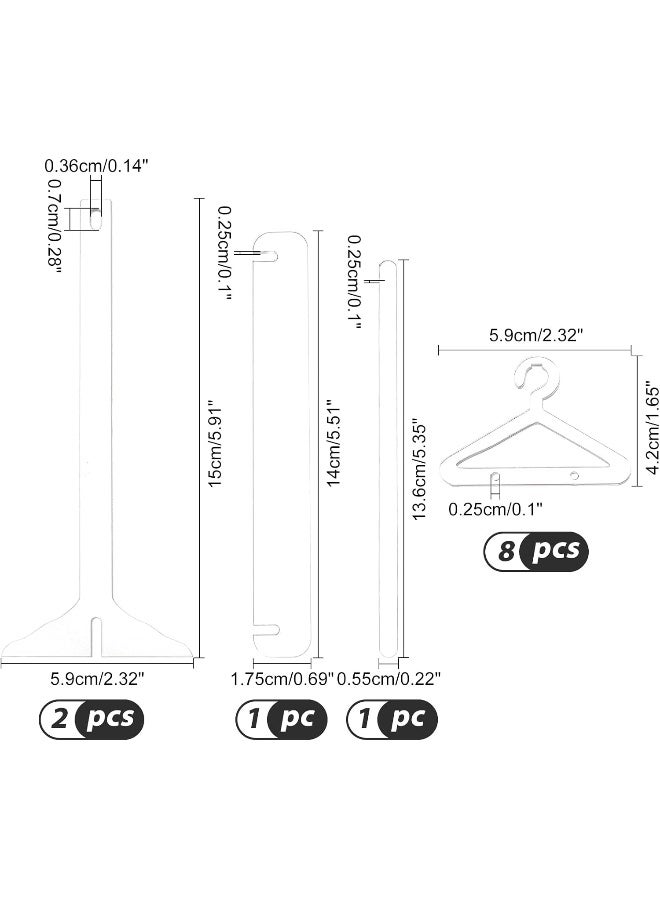 TPGP Acrylic Earring Display Stands With 8 Hangers For Jewellery Display Supplies Hanging Earrings - Image 2