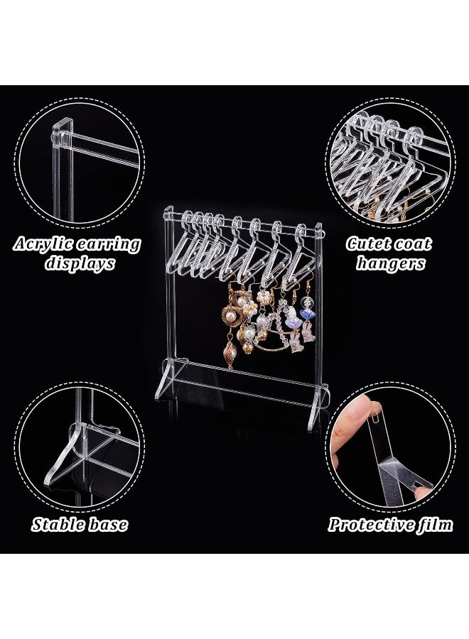 TPGP Acrylic Earring Display Stands With 8 Hangers For Jewellery Display Supplies Hanging Earrings - Image 4