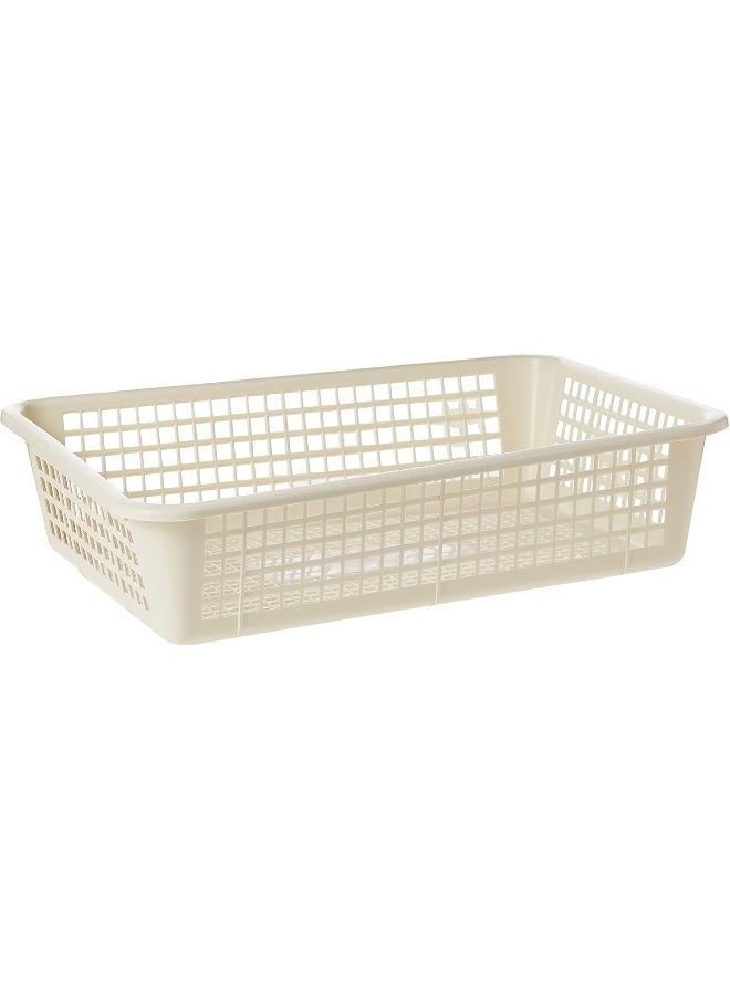 Cosmoplast Cosmoplast Small Fruit Tray Storage Basket, Off White  - Image 1