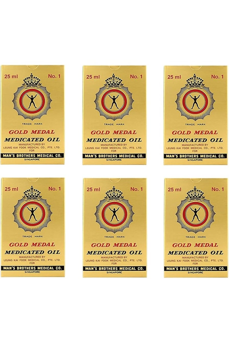 جولد ميدال زيت مسكن الألم الطبي الذهبي 25 مل (عبوة من 6 قطع) - Image 1