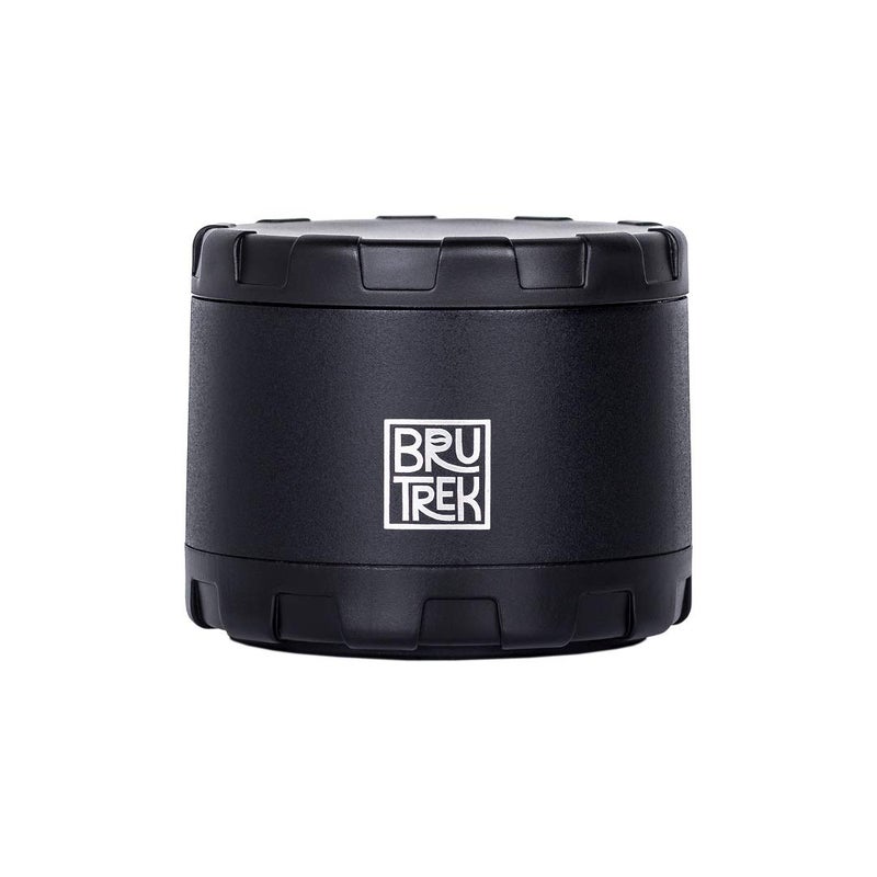 BruTrek CarGo Can Stainless Steel Storage Container Magnetic Bottom Airscape Inner Lid Keeps Grounds Fresh On The Go Store Herbs Coffee Spices Tea and More Obsidian Black 4 floz