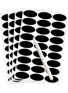 Top label Small Oval Chalkboard Labels Waterproof Stickers For Sugar Jarspartycrafts Roomsweddings And Kitchen  - Image 1