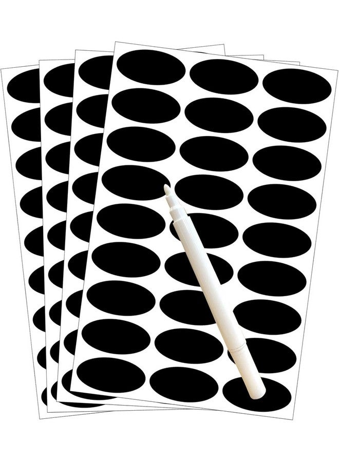 Top label Small Oval Chalkboard Labels Waterproof Stickers For Sugar Jarspartycrafts Roomsweddings And Kitchen - Image 1
