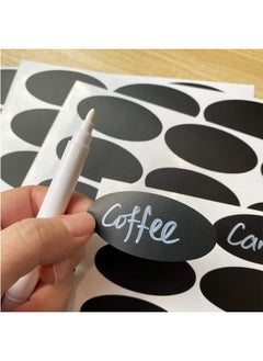 Top label Small Oval Chalkboard Labels Waterproof Stickers For Sugar Jarspartycrafts Roomsweddings And Kitchen  - Image 4