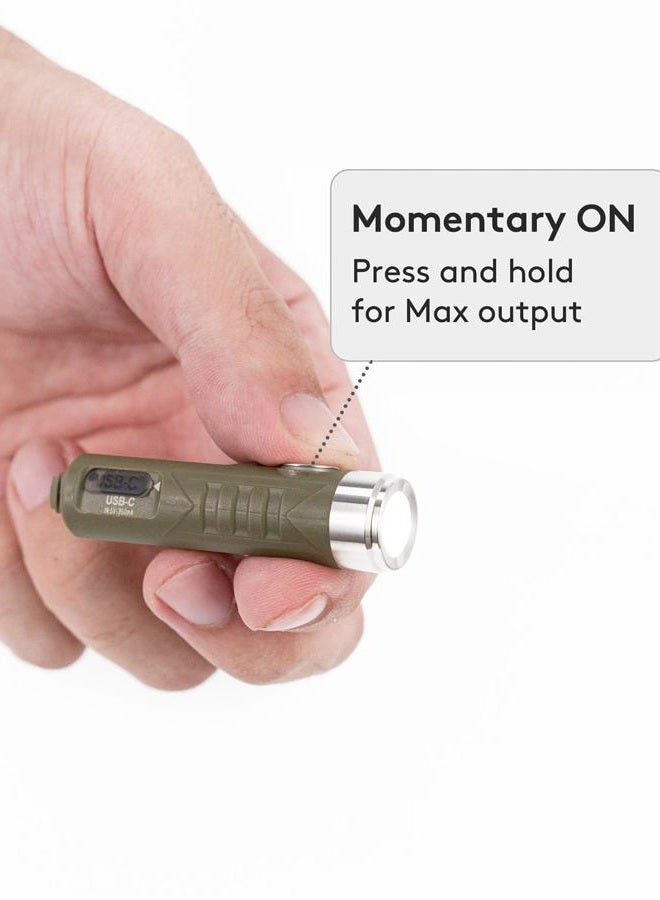 RovyVon Aurora A1 G4 Mini Keychain Flashlight, 650 Lumens Super Bright EDC Light, USB C Rechargeable Pocket Flashlight with Lock Mode & Momentary On, Emergency Gear for Camping, Night Dog Walking - Image 2