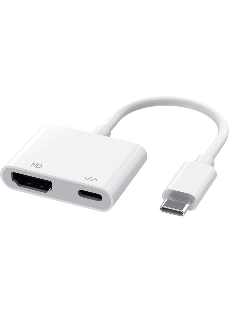 USB C to HDMI Adapter for TV, USBC to HDMI Adapter 4K@60Hz with 100W PD Fast Charging, Type C to HDMI Adapter for iPhone 16/15, iPad Pro, MacBook, Samsung to Monitor, HDTV, Projector - Image 1